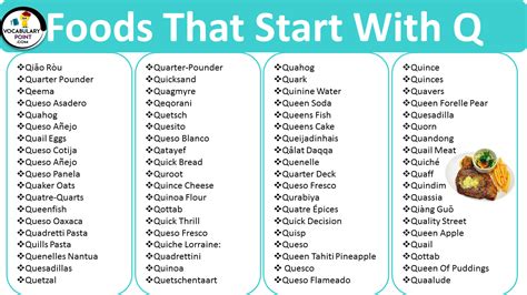 food that starts with the letter q.